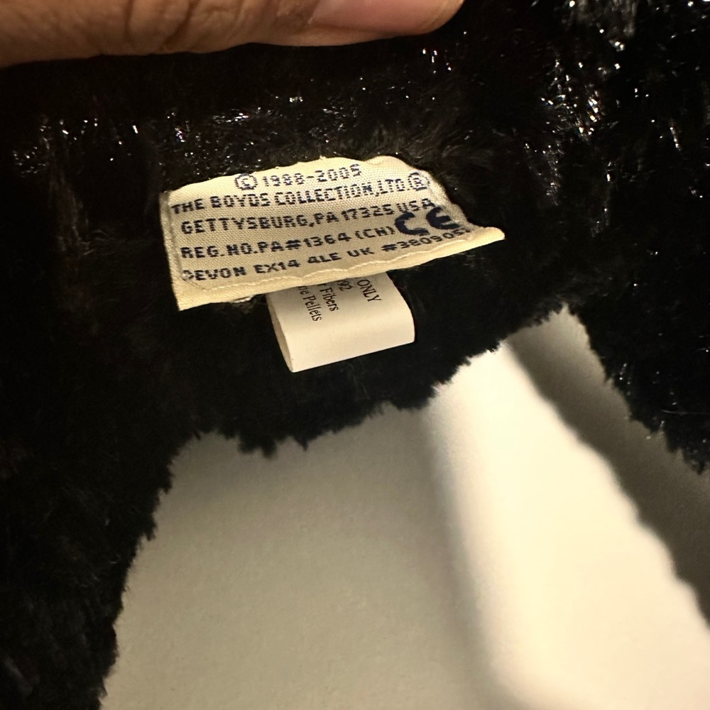 Vintage 2005 Boyds Black and Cream Plush Bear - Cozy Soft Collectible - Picture 4 of 5